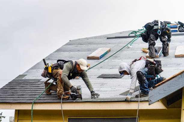 Professional Gutter Installation technician working in Sabina, OH
